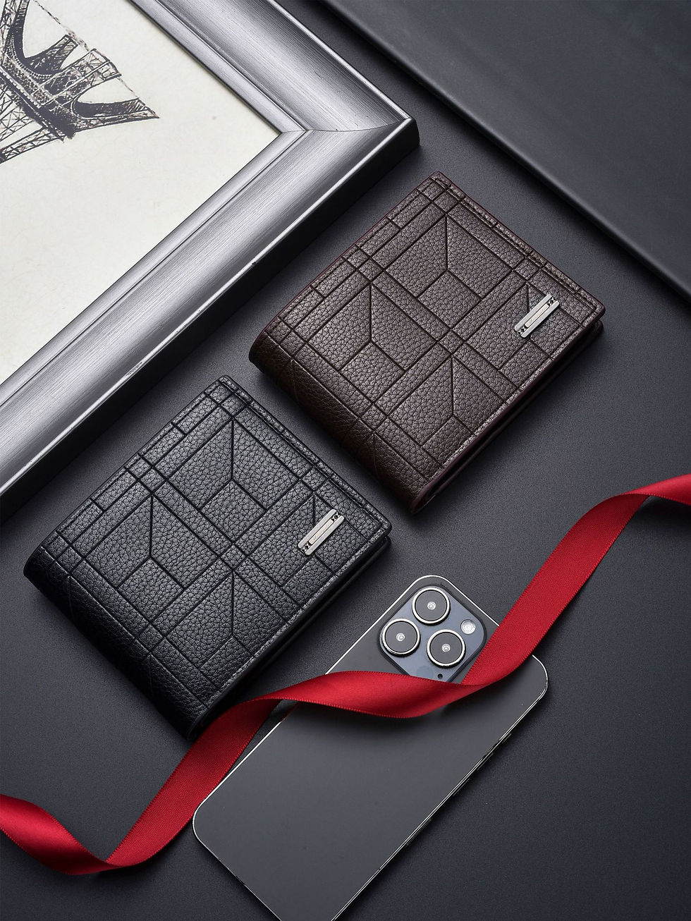 Miniatura: Carteira Masculina Geométrica Executive