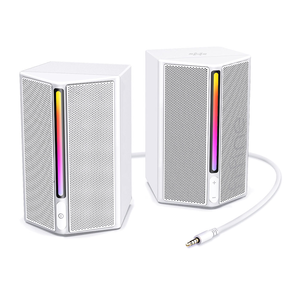 Miniaturbild: FIFINE RGB Computer Speakers with Stereo Sound for Multiple Devices,USB Powered 