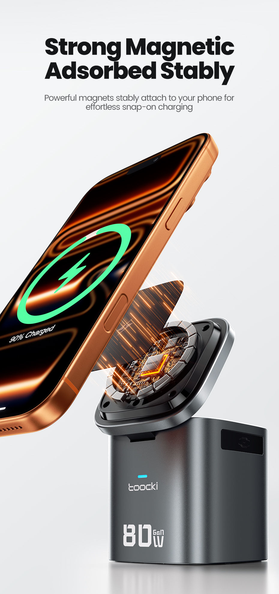 Miniaturbild: SmartCharge Hub 80W GaN (6-in-1) – Intelligente Ladestation mit automatischer Ab