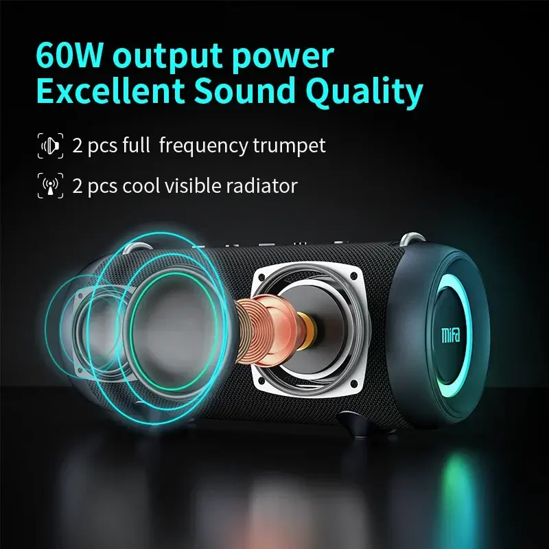Miniaturbild: mifa A90 Bluetooth Speaker 60W Output Power Bluetooth Speaker with Class D Ampli