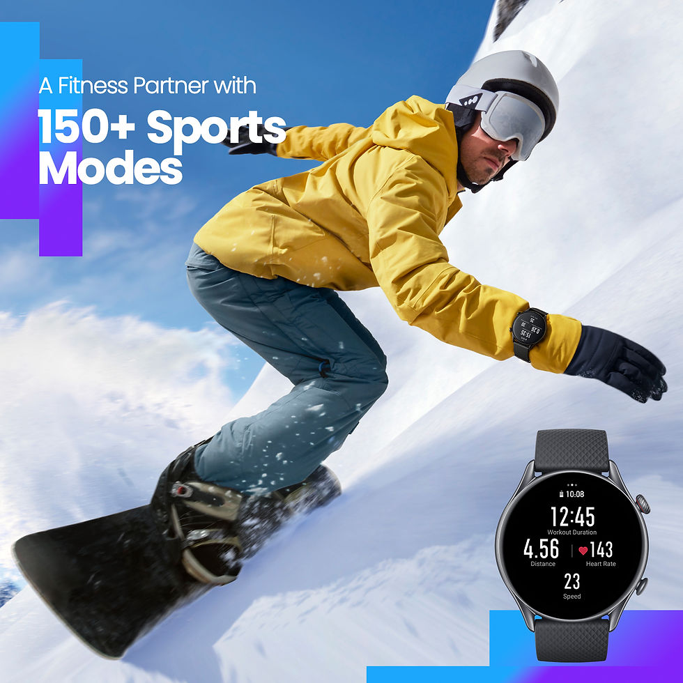 Miniaturbild: Amazfit GTR 3 Pro GTR3 Pro GTR-3 Pro 46mm Smartwatch AMOLED Display Zepp OS App 