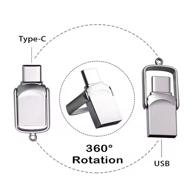 Miniaturbild: High-Speed 2in1 USB Flash Drive Pen Drive with Type-C 32GB/64GB/128GB Dual Funct