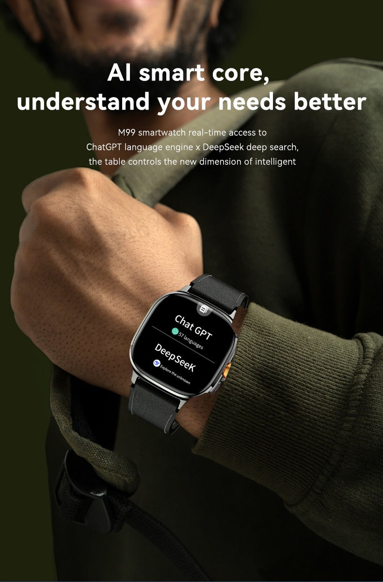 Miniaturbild: M99 Smartwatch 5G With 2.4inch Amoled Screen 900W Rotating Camera WIFI GPS Posit