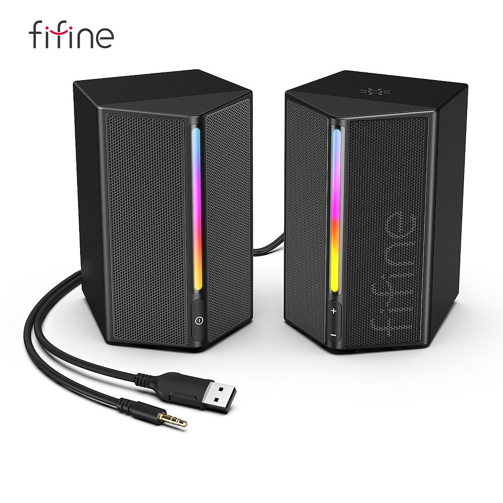 Miniaturbild: FIFINE RGB Computer Speakers with Stereo Sound for Multiple Devices,USB Powered 