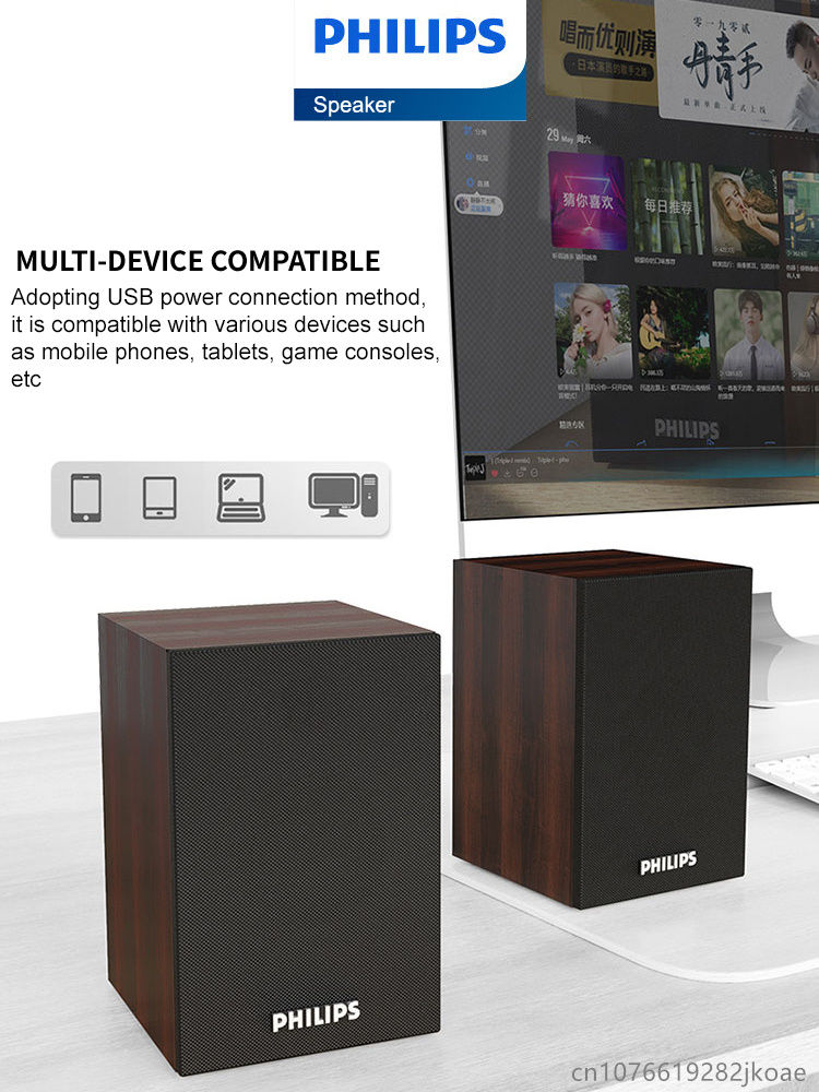 Miniaturbild: Philips SPA20 Bluetooth Speakers Outdoor Loudspeaker Music Player HiFi Stereo So