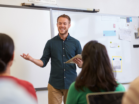 Teacher talking to students about AI in Special Education