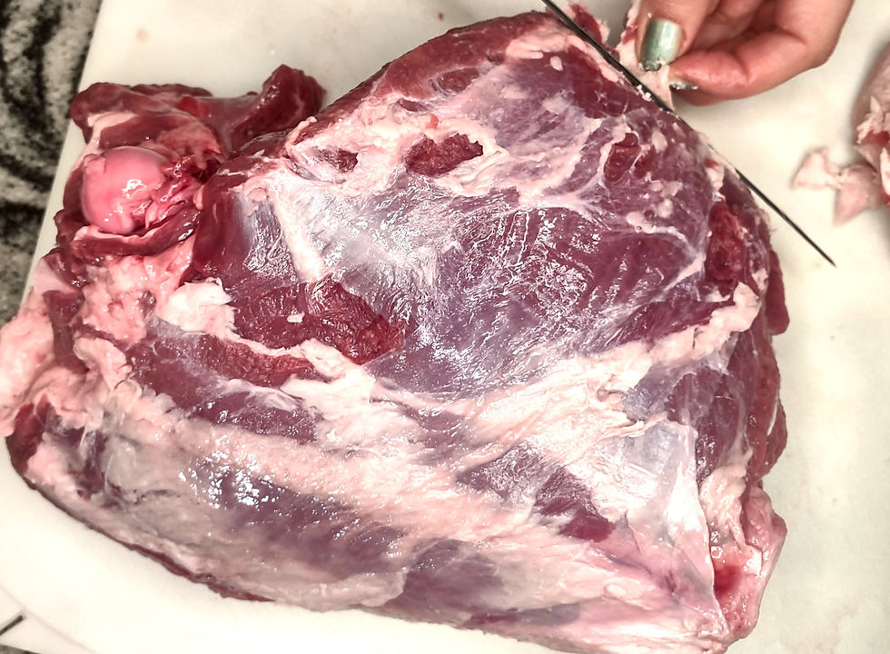 raw leg of lamb
