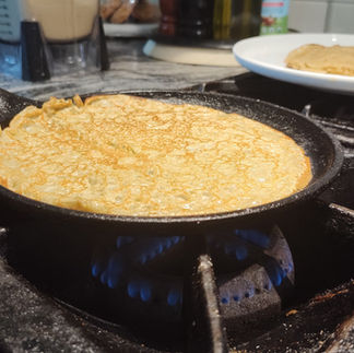 crepes on a skillet