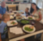 family at the dinner table