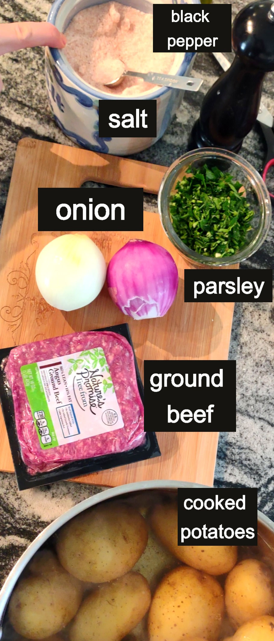 ingredients for the filling