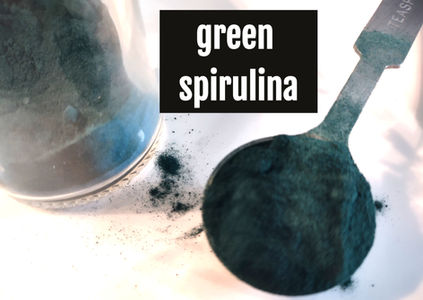 green powder on a spoon