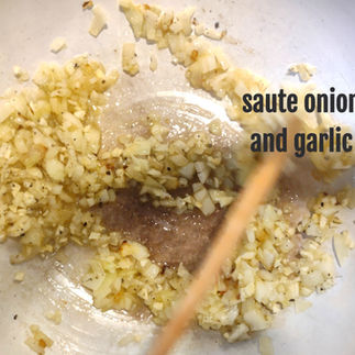 saute onion and garlic