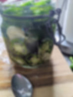 jar with fermented Jalapeños