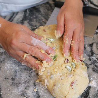 forming a log with my hands