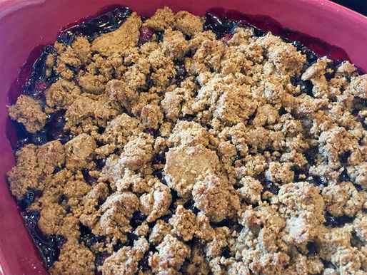 Blueberry Cobbler with Graham Cracker Crust