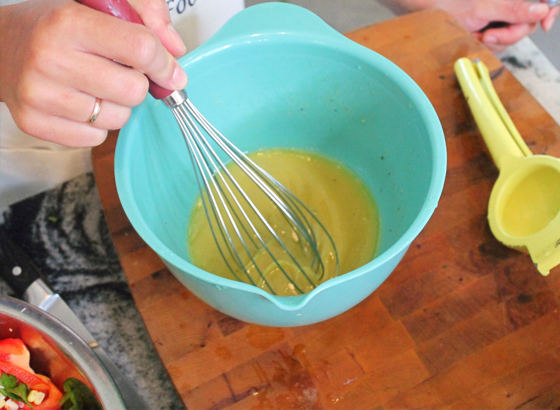whisking dressing