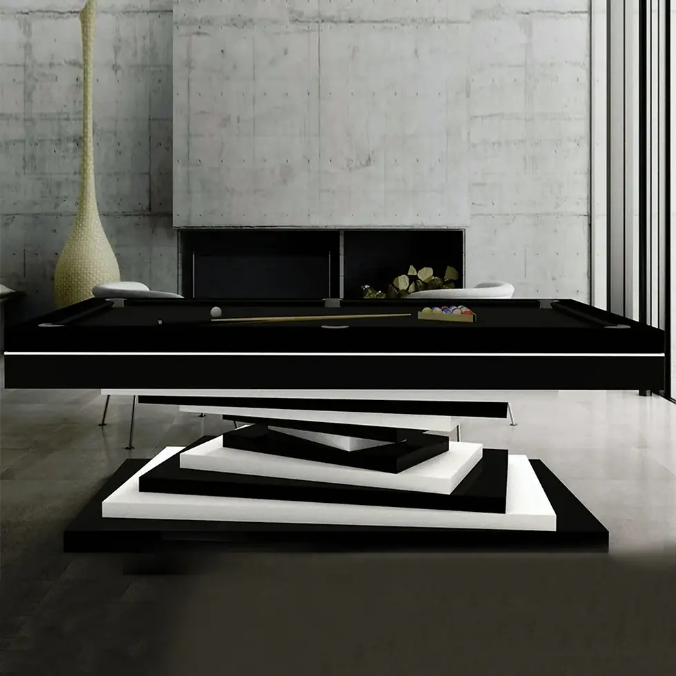Thumbnail: White Billiards 8ft Neavio Modern Slate Pool Table
