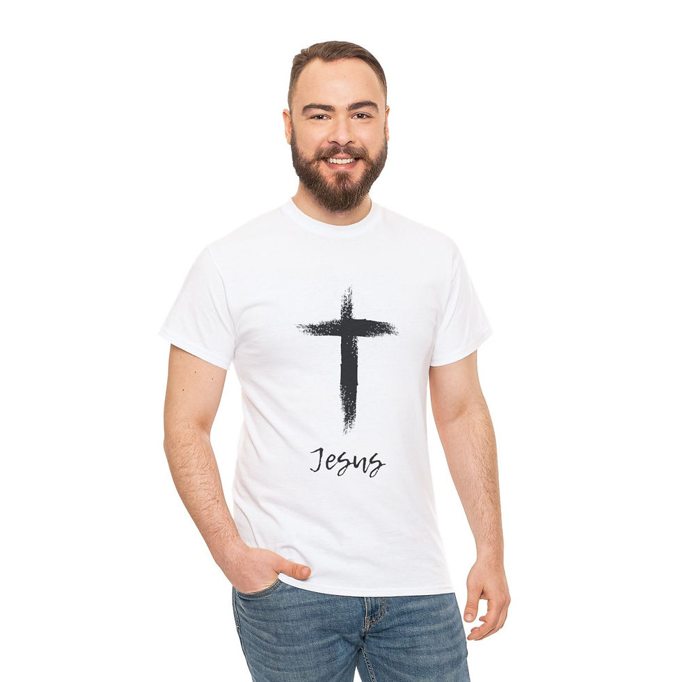 Thumbnail: Jesus Cross Unisex Heavy Cotton Tee