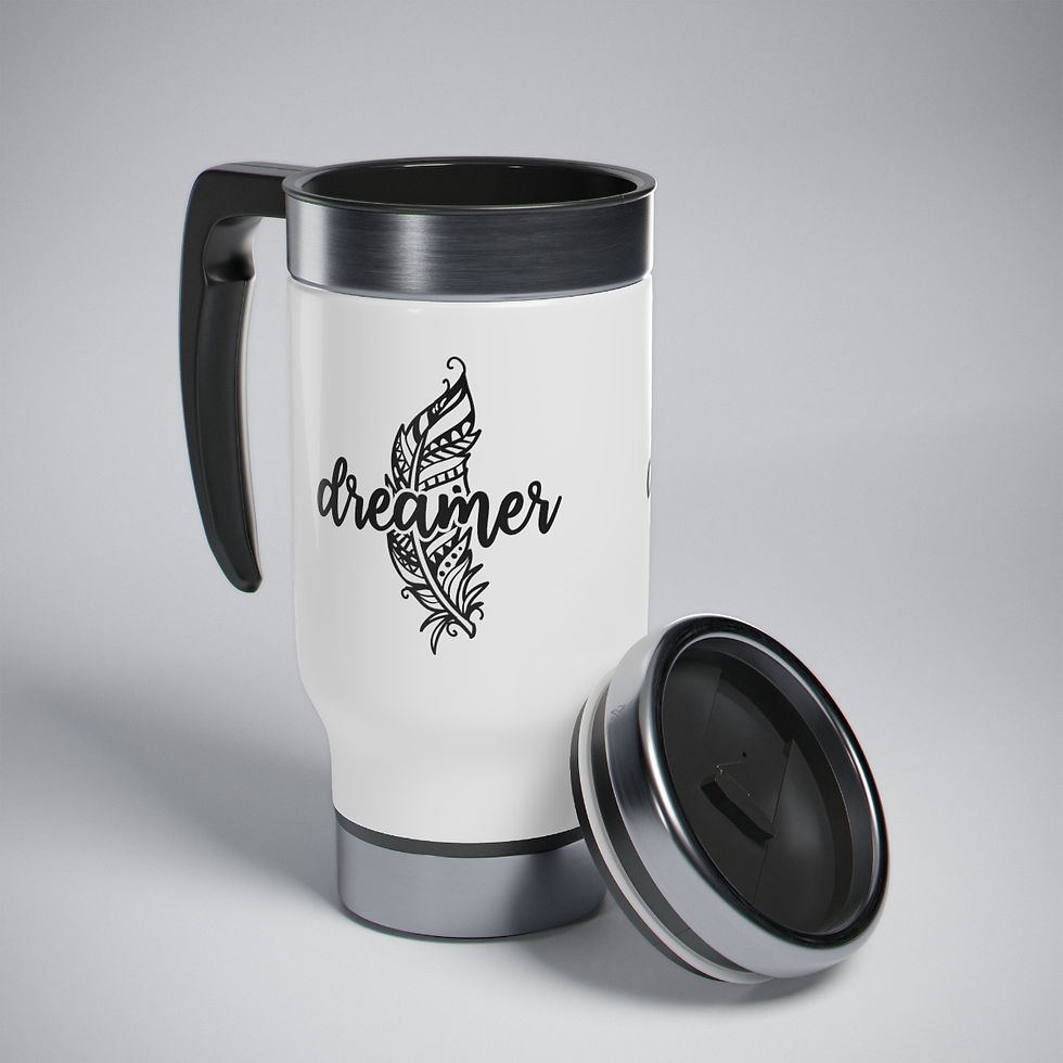Thumbnail: Dreamer Stainless Steel Travel Mug with Handle, 14oz
