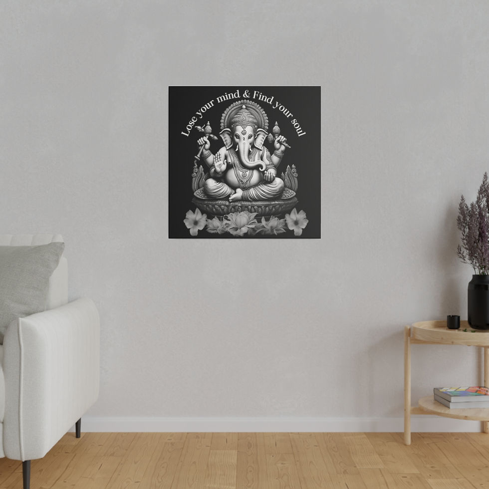 Thumbnail: Lord Ganesh Lose your mind and find your soul Matte Canvas, Stretched