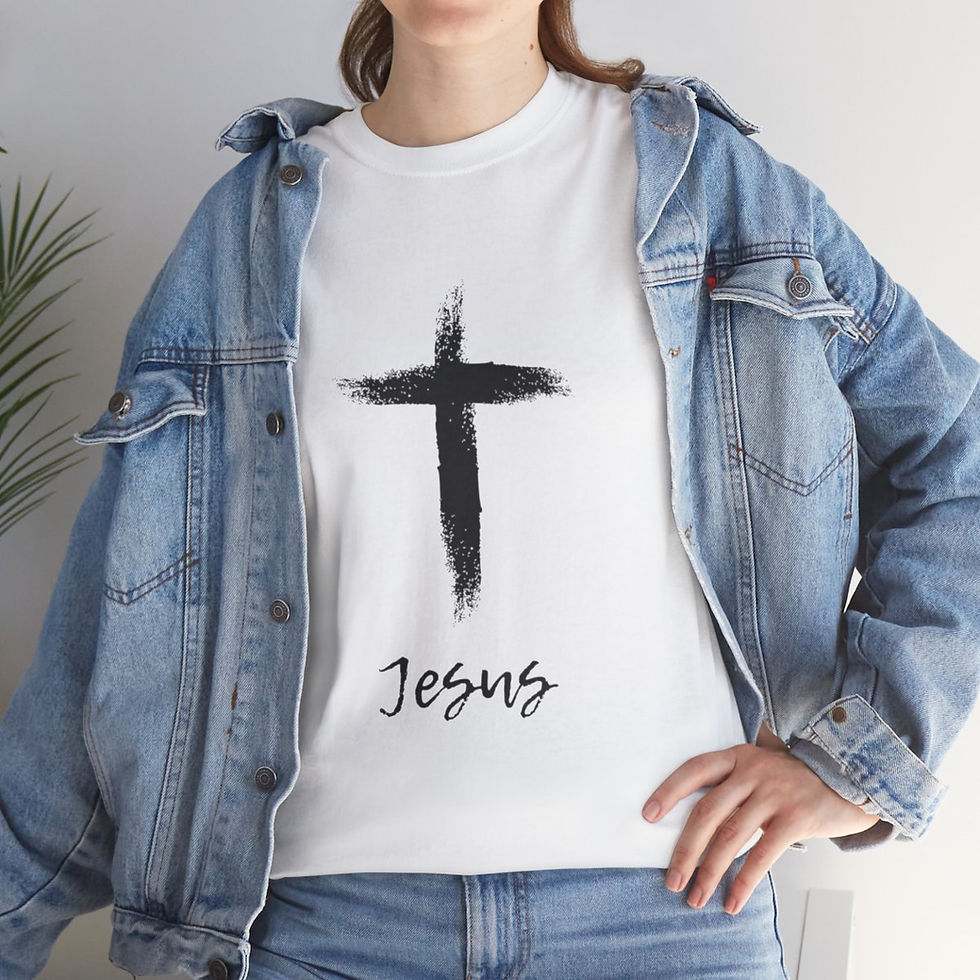Thumbnail: Jesus Cross Unisex Heavy Cotton Tee
