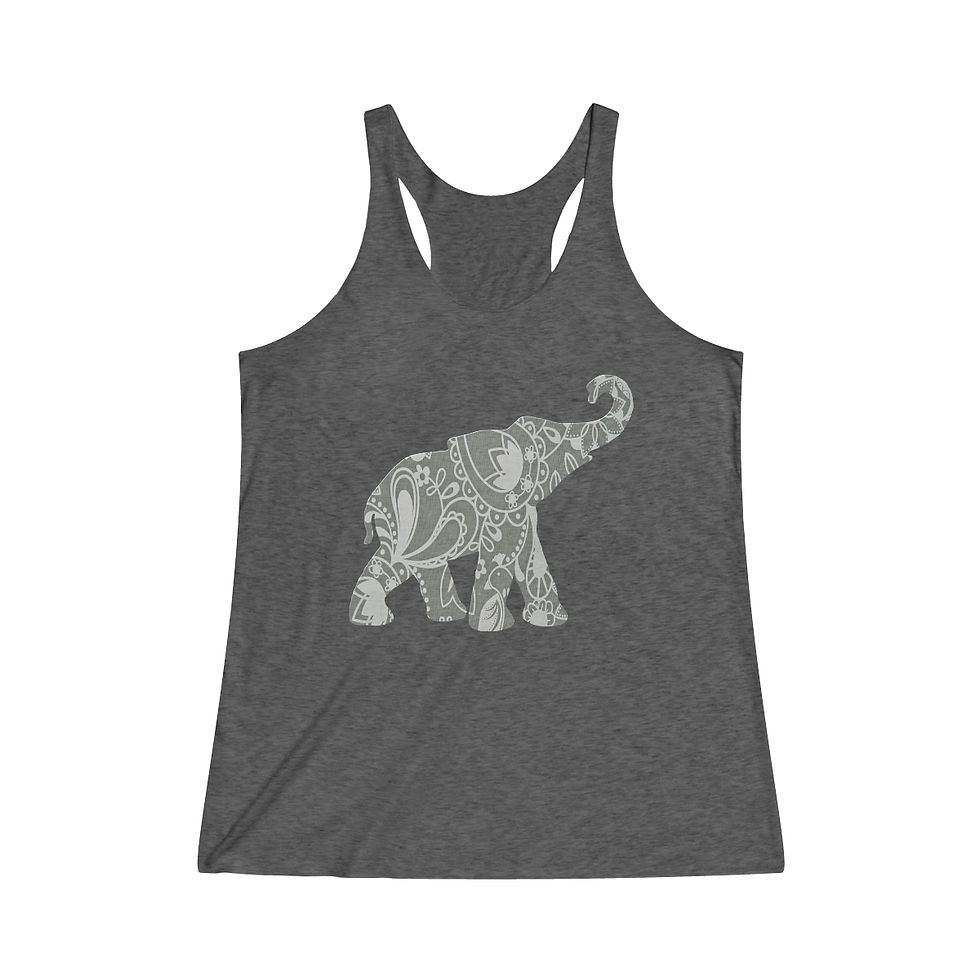 Thumbnail: Elephant Women's Tri-Blend Racerback Tank