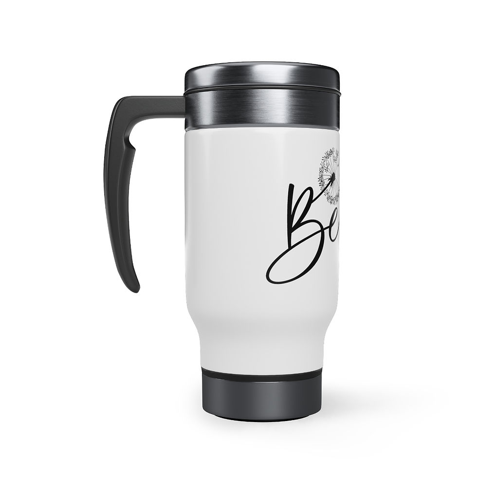 Thumbnail: Be Free Stainless Steel Travel Mug with Handle, 14oz