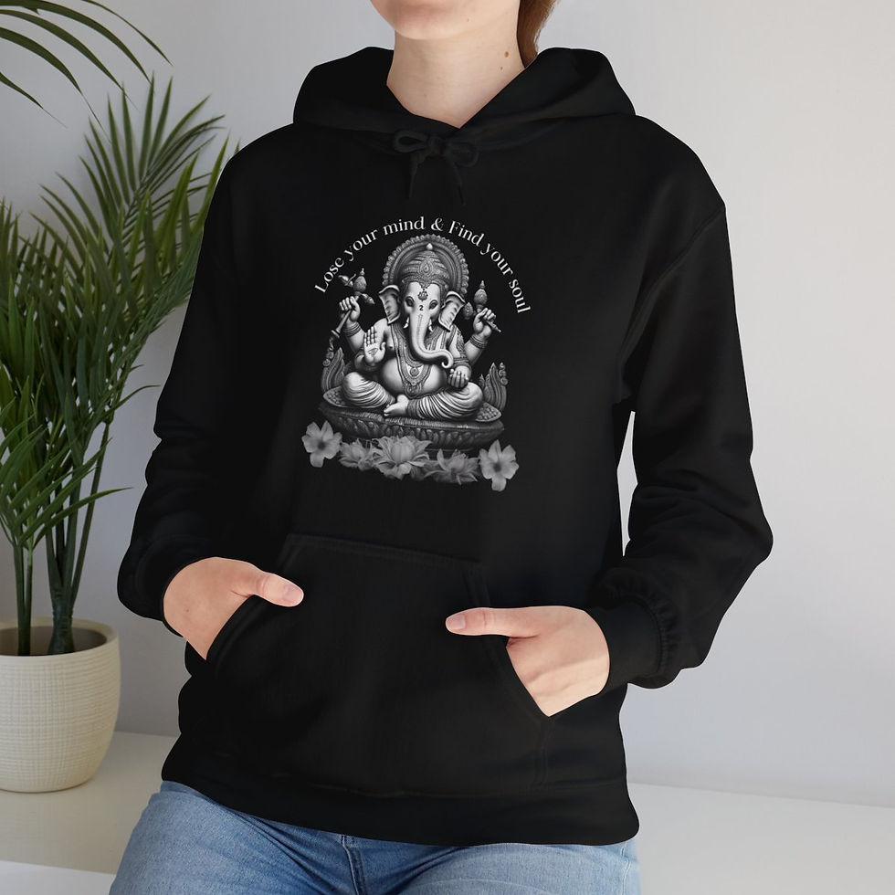 Thumbnail: Lord Ganesh  Lose your mind and find your soul Hooded Sweatshirt