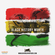2023 Black History Month Graphic designed by Lobo Figueroa for the Bay Area Panthers indoor football organization.