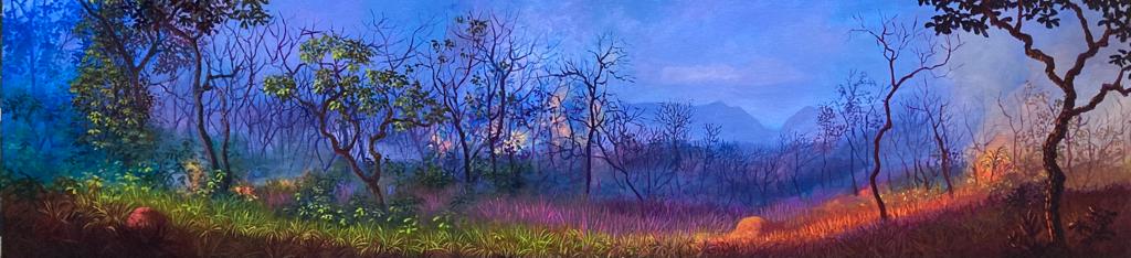 TÉCNICA: ACRÍLICA SOBRE TELA | DIMENSÃO: 0,40X160CM