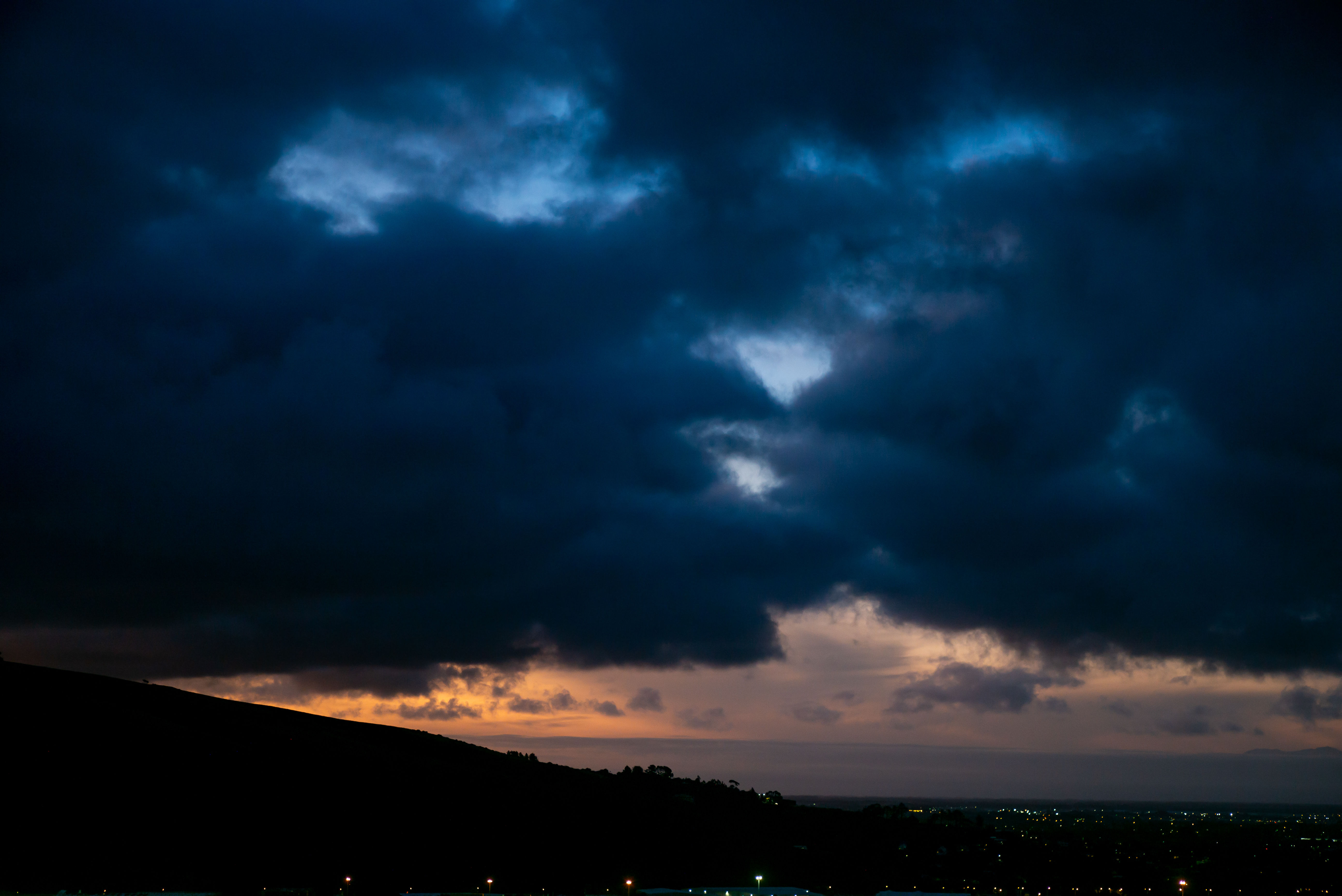 Sun set over hills, moody 2