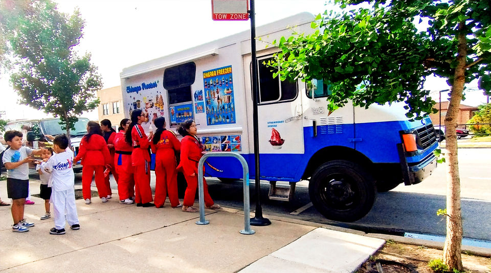 chicago ice cream truck student karate martial arts