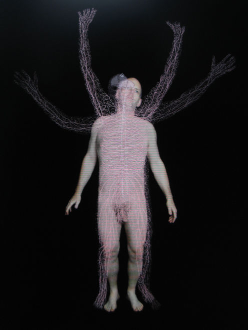 From the video installation 'Host '2007, Andrew Carnie one of three HD videos shown as an installation, 'Dance' 20 mins duration