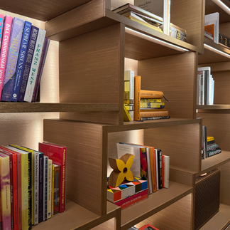 Bookshelf at LV Cafe