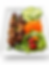 Grilled chicken skewers with fresh garden salad, cucumbers, carrots.