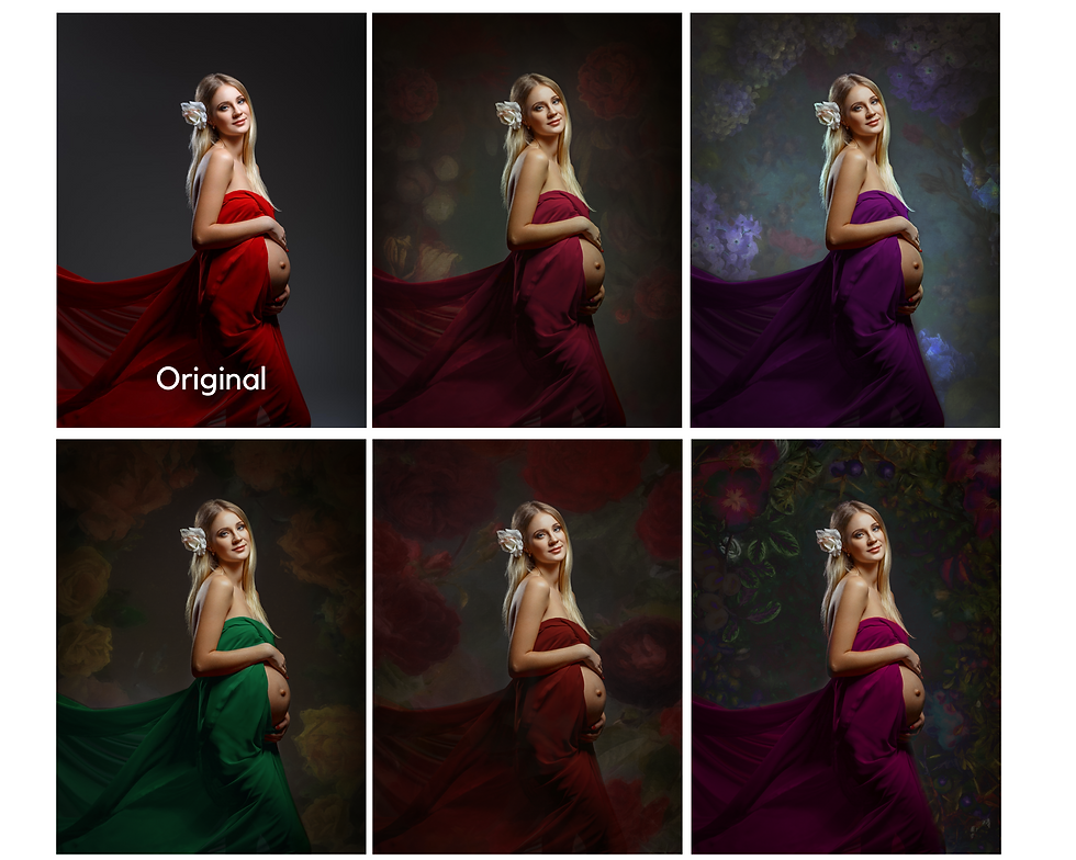 Thumbnail: 10 x Old Masters Floral , Textured Overlays