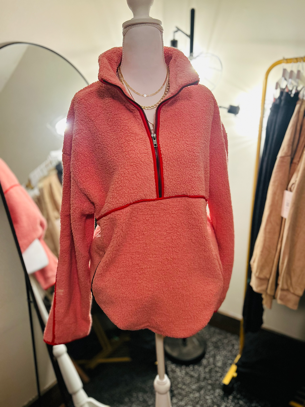 Thumbnail: Strawberry Pink Sherpa Pullover 