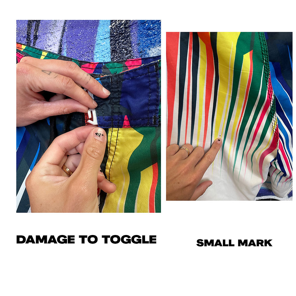 Thumbnail: WHITE BILLABONG BOARDIES WITH MULTI COLOUR COLOUR BLEED