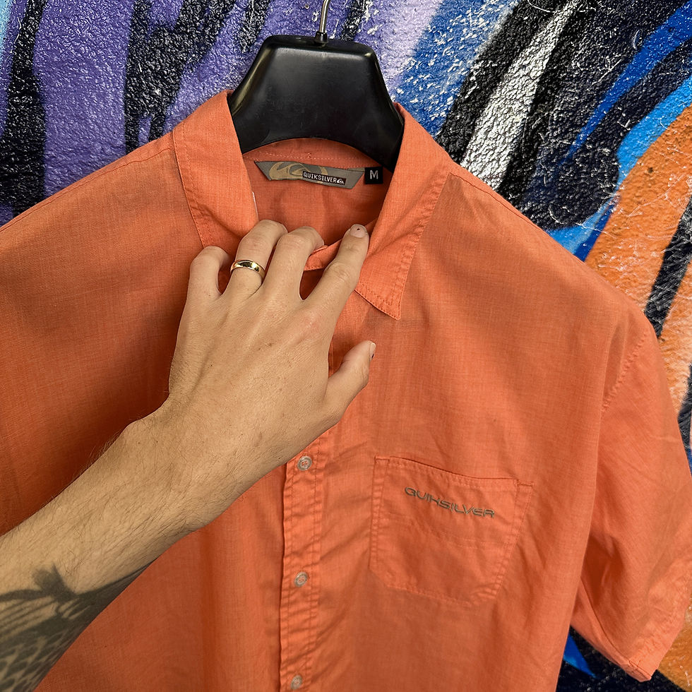 Thumbnail: 00S QUIKSILVER ORANGE PEACH GOLD LABEL SHIRT