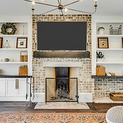 Custom entertainment center built-in designed and installed by Willow Construction Co. for an Orlando living room renovation