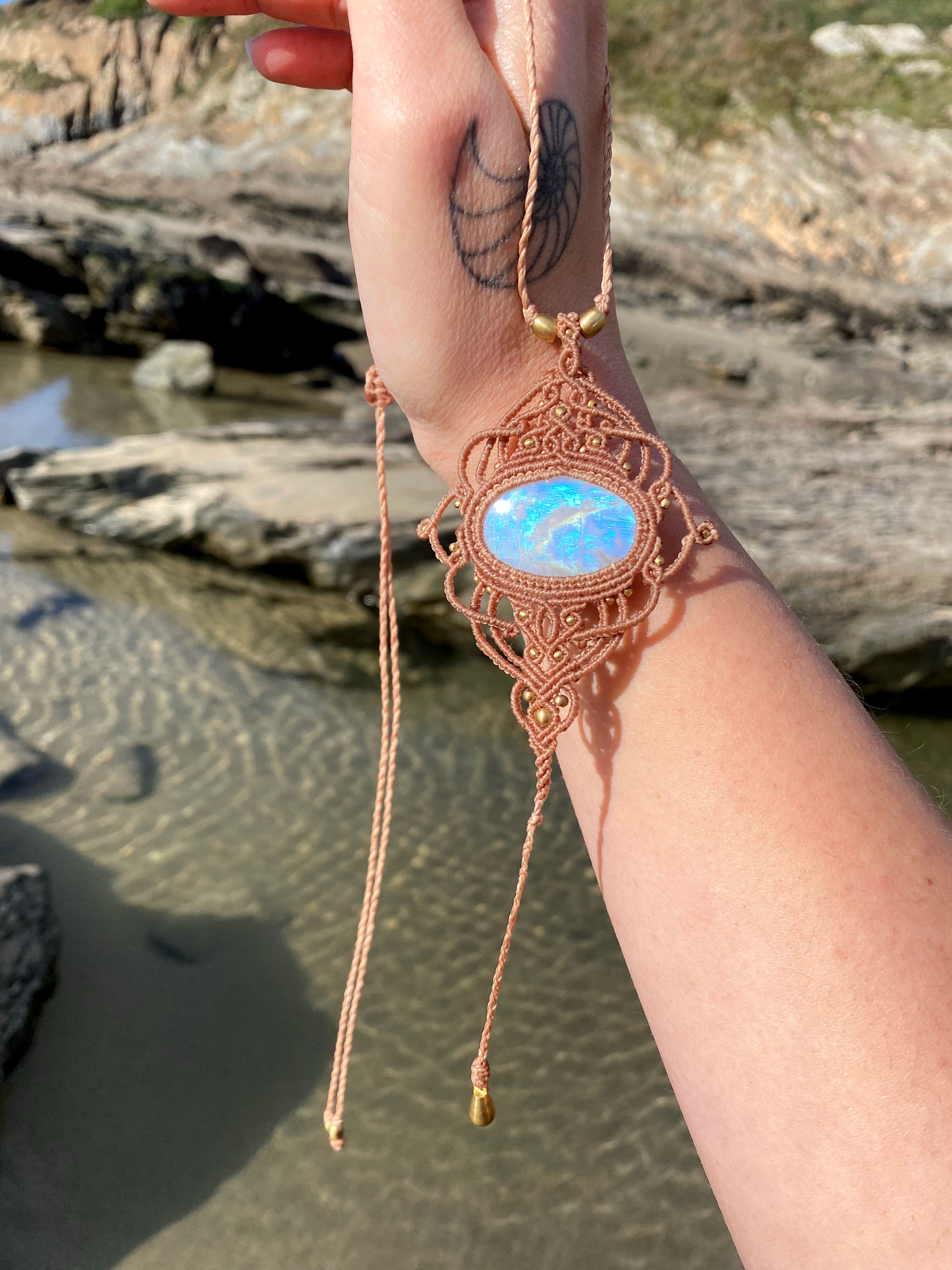 TALULA Rainbow Moonstone Necklace || UNIQUE