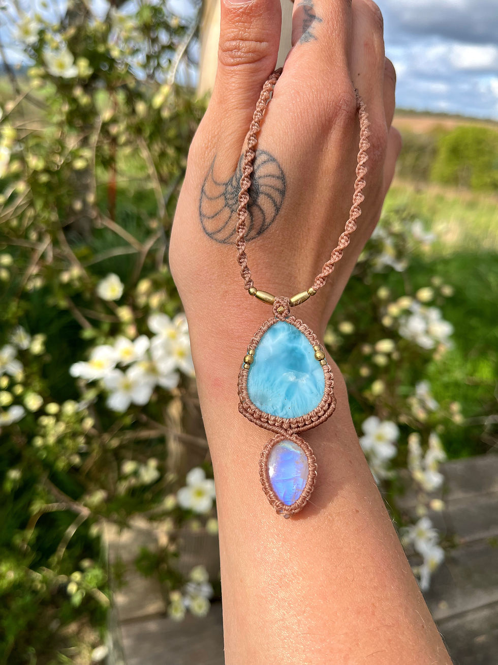 Thumbnail: Ocean Oracle – Larimar & Moonstone Necklace