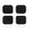 Menu grid icon with four black squares