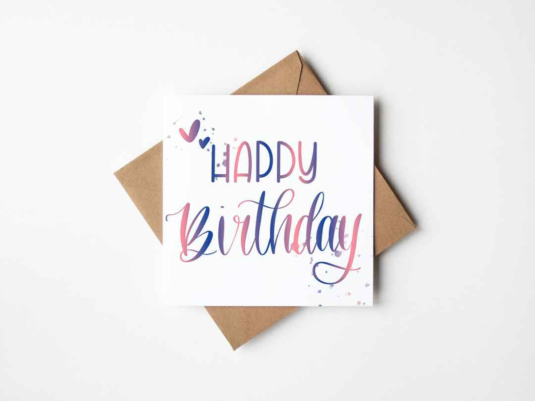 Happy Birthday | Klappkarte inkl. Couvert