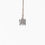 Thumbnail: Silver square pendant hanging against a white background