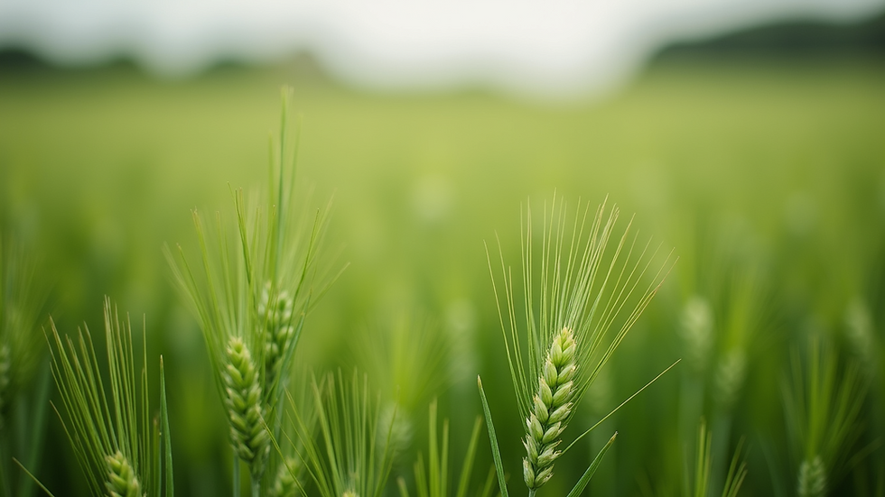 Close-up view of green timothy hay
