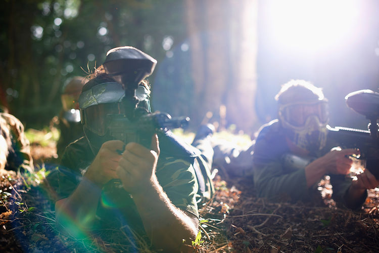 Paintball Players Outdoors