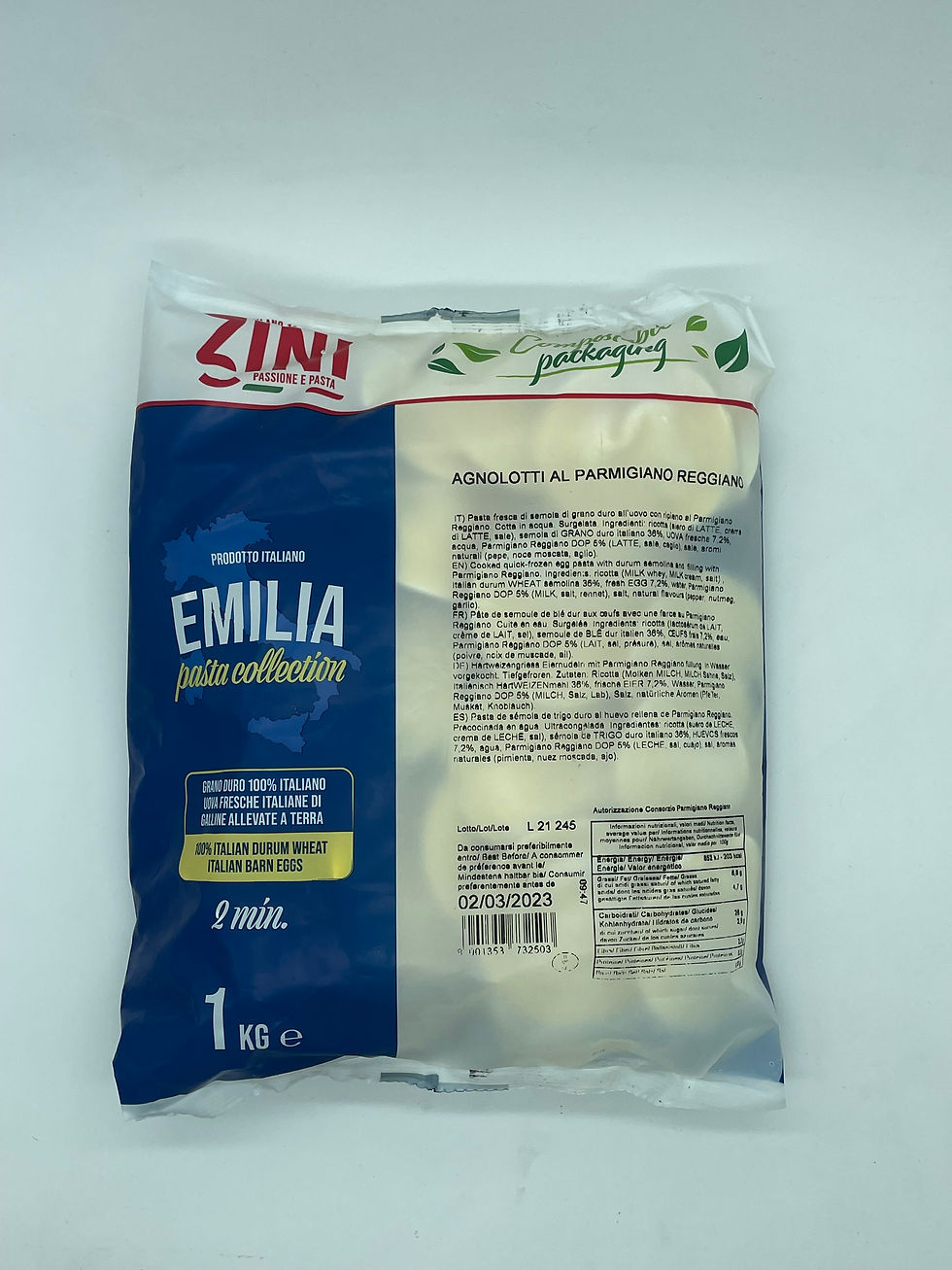 Zini Agnolotti Ricotta & Parmigiano 1KG
