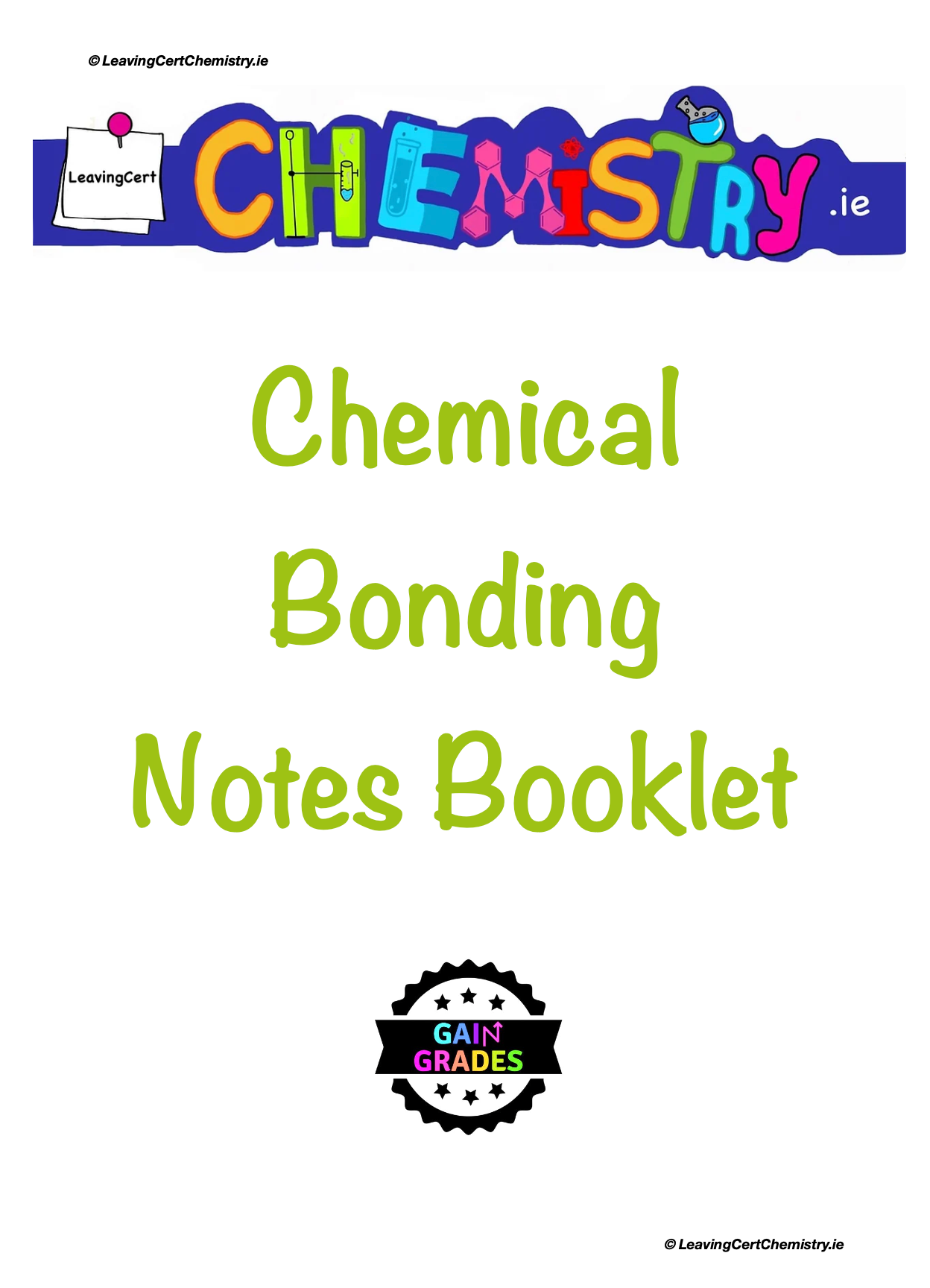 Chemical Bonding Notes Booklet