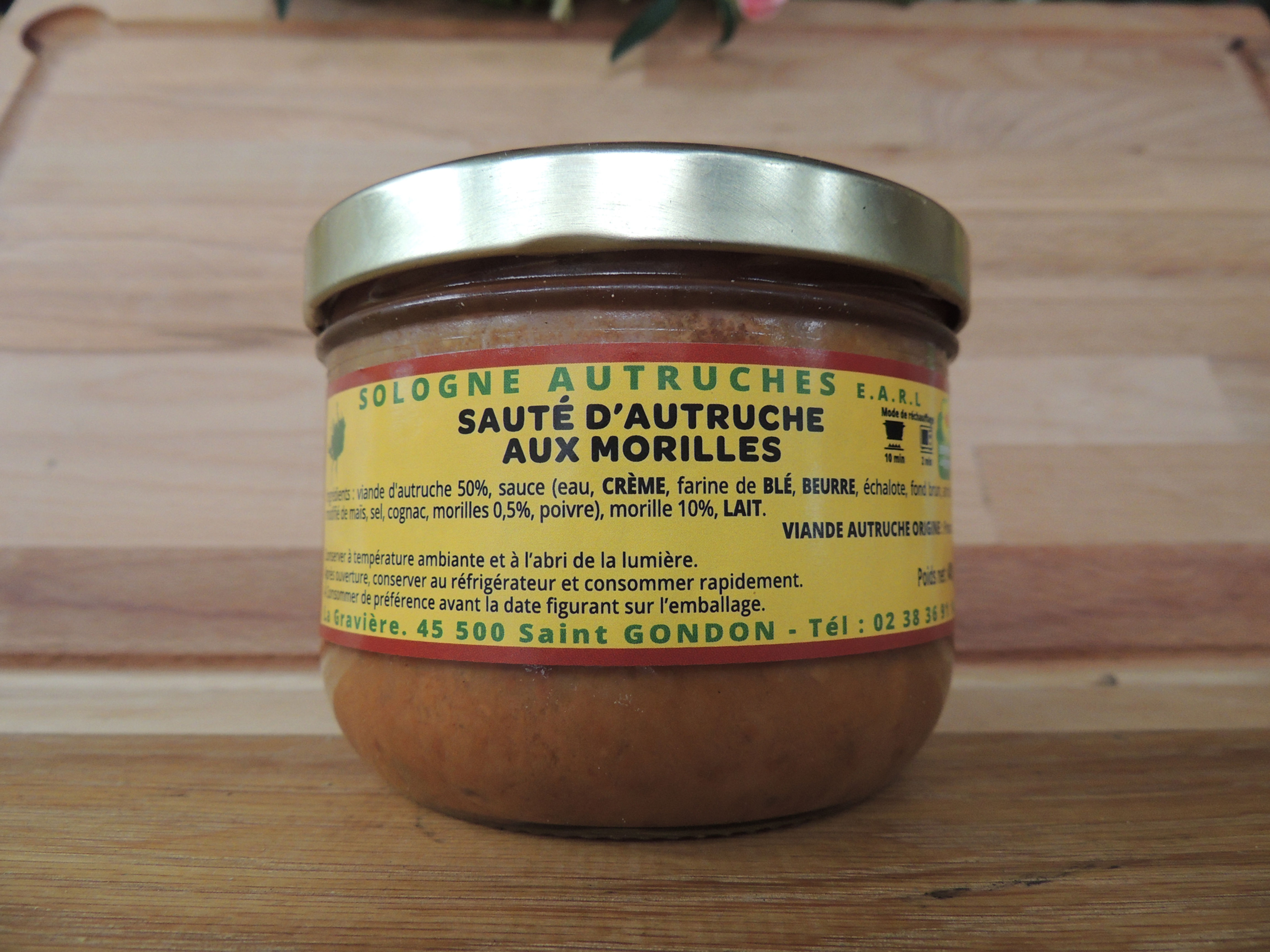 Sauté d'autruche aux morilles 800g